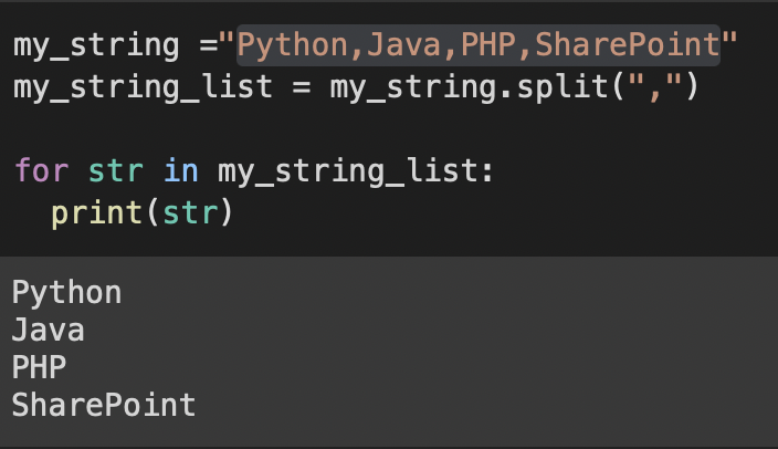 Split a String in Python